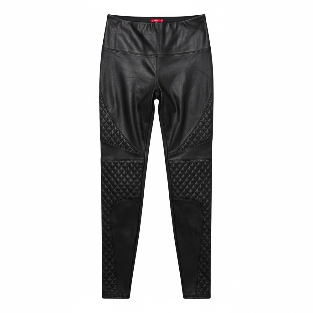 Spank XL faux‎ leather quilted moto leggings NWOT